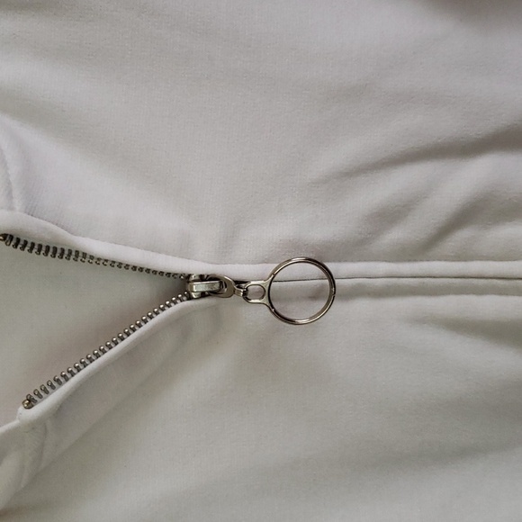 Partners white zip up hoodie, full zip, women's size medium. - Picture 7 of 8